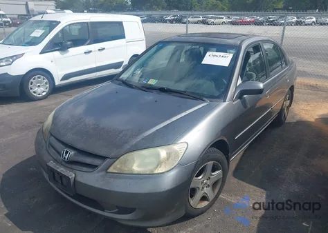 2004 Honda Civic Ex from USA, damaged, VIN 2HGES26834H558291